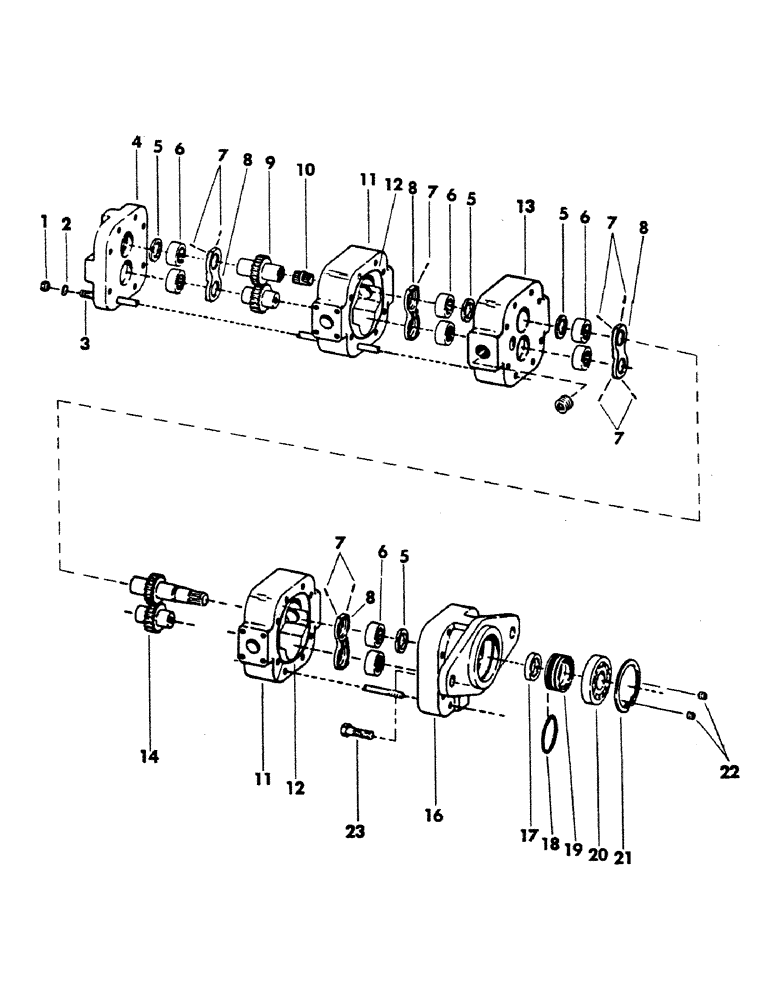 Схема запчастей Case 40YC - (137) - HYDRAULIC TANDEM PUMP (07) - HYDRAULIC SYSTEM