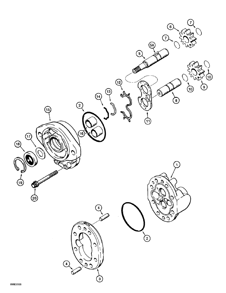 Схема запчастей Case 721B - (7-22) - BRAKE PUMP (07) - BRAKES