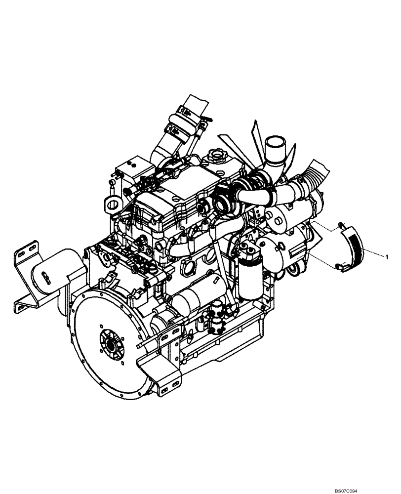 Схема запчастей Case SV212 - (55.301.02) - SHIELD, ALTERNATOR (55) - ELECTRICAL SYSTEMS