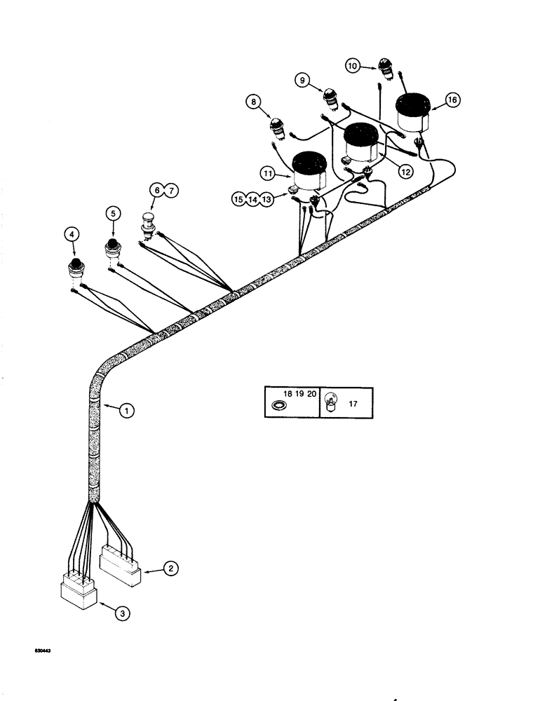 Схема запчастей Case 1080 - (106) - ELECTRICAL HARNESS - RIGHT-HAND CONSOLE (55) - ELECTRICAL SYSTEMS