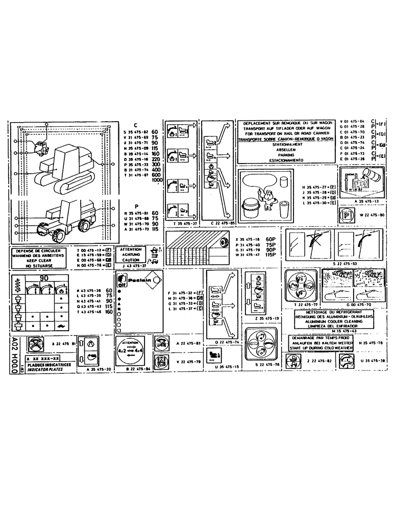 Схема запчастей Case 160CL - (006) - INDICATOR PLATES (05) - UPPERSTRUCTURE CHASSIS