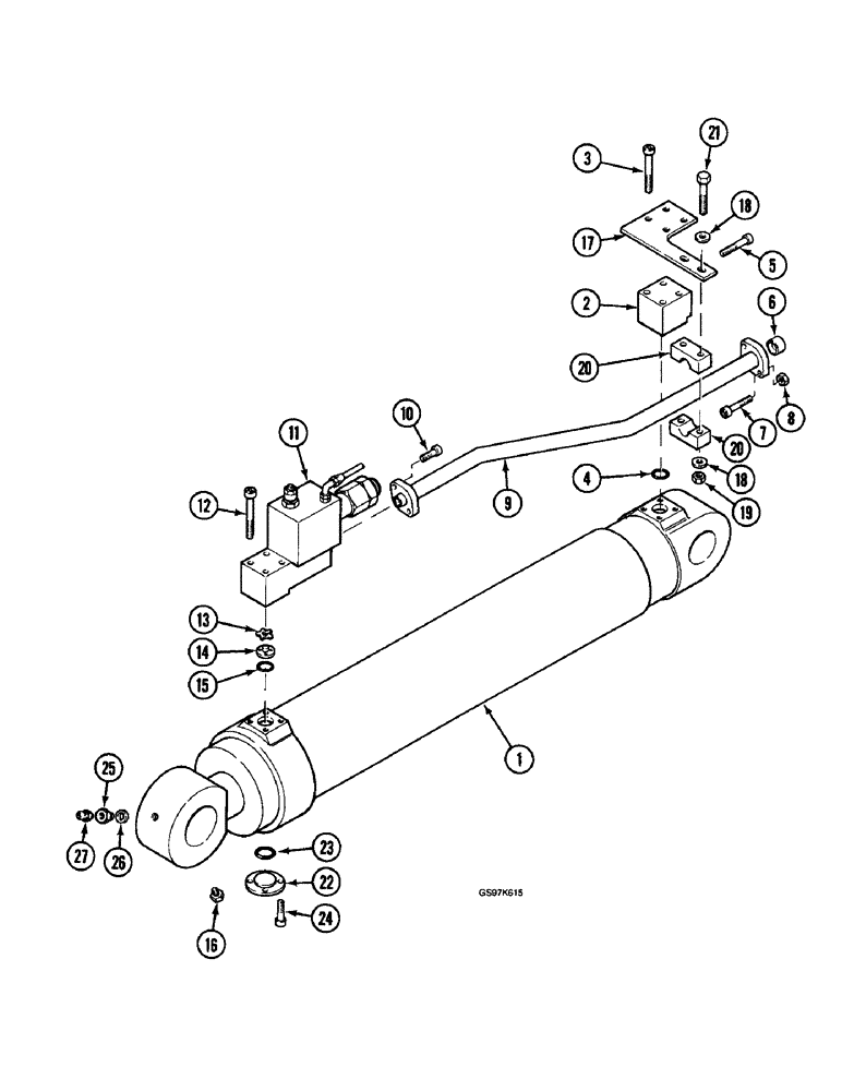 Схема запчастей Case 220B - (8-108) - ARM CYLINDER CIRCUIT, TUBE, FITTINGS AND CLAMPS, UNITS WITH OPTIONAL CRANING VALVE (08) - HYDRAULICS