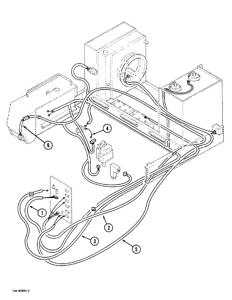 Схема запчастей Case 1088 - (4-08) - TURNTABLE ELECTRICAL HARNESS, P.I.N. FROM 19801 TO XXXXX (04) - ELECTRICAL SYSTEMS