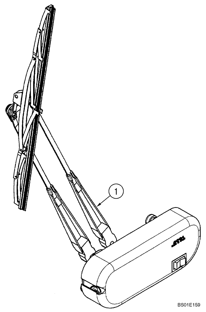 Схема запчастей Case 445CT - (04-14) - WIPER, WINDSHIELD, USED WITH GLASS DOOR (04) - ELECTRICAL SYSTEMS