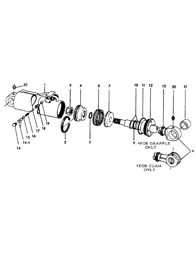 Схема запчастей Case 30YM - (080) - PULPWOOD CLAM AND LOG GRAPPLE CYLINDERS, 3-1/2 ID - 9-3/4" STROKE (18) - ATTACHMENT ACCESSORIES