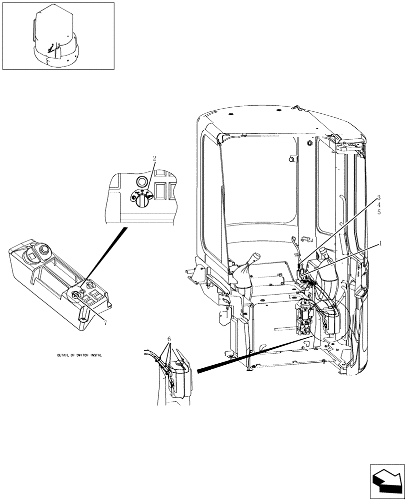 Схема запчастей Case CX22B - (314-01A[1]) - ELECTRIC SYSTEM - HARNESS CAB (55) - ELECTRICAL SYSTEMS