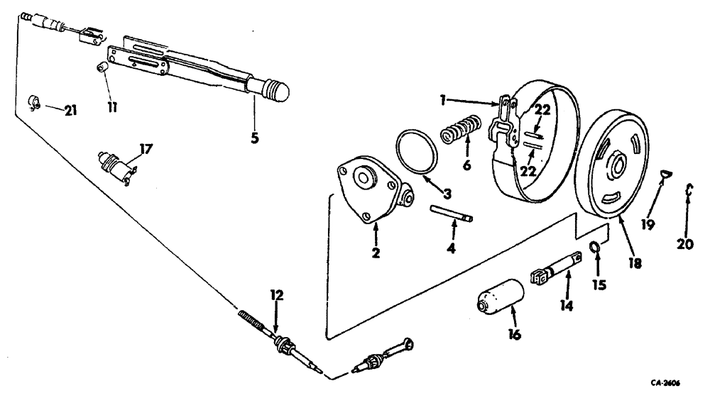 Схема запчастей Case 3400 - (003) - PARK LOCK (33) - BRAKES & CONTROLS