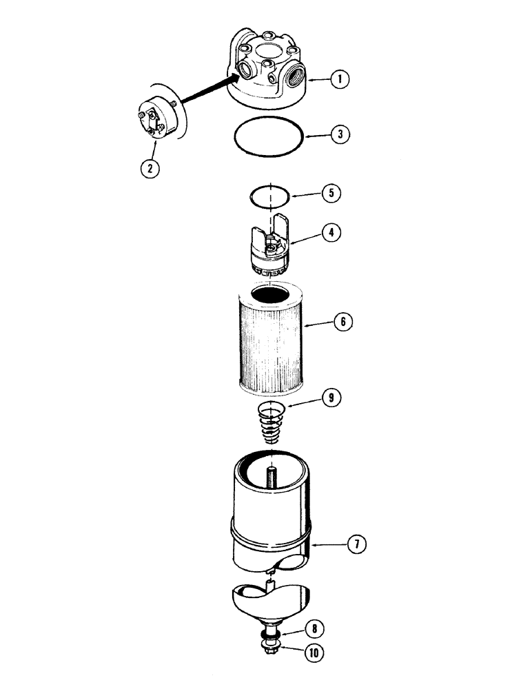 Схема запчастей Case 40 - (208) - HYDRAULIC OIL FILTER (35) - HYDRAULIC SYSTEMS