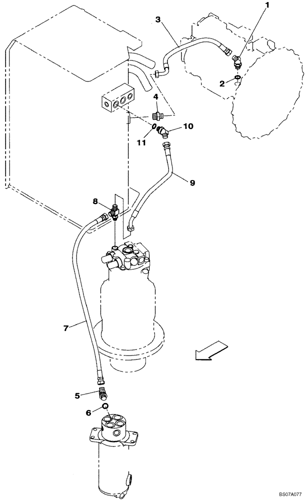 Схема запчастей Case CX160B - (08-08) - HYDRAULICS - DRAIN LINE (08) - HYDRAULICS