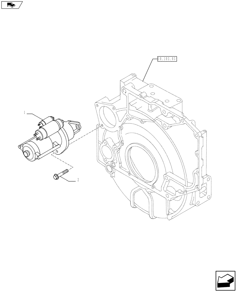 Схема запчастей Case F4HFE413H A007 - (55.201.01) - STARTER MOTOR (2852477 - 2852176) (55) - ELECTRICAL SYSTEMS