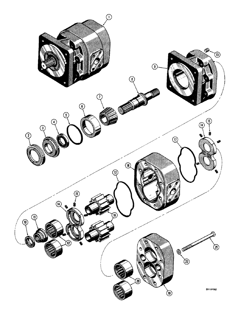 Схема запчастей Case 1150 - (232) - A16690 LOADER PUMP (07) - HYDRAULIC SYSTEM