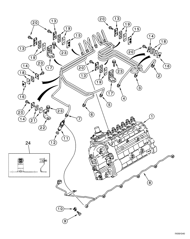 Схема запчастей Case 1150H_IND - (03-07) - FUEL INJECTION SYSTEM (03) - FUEL SYSTEM