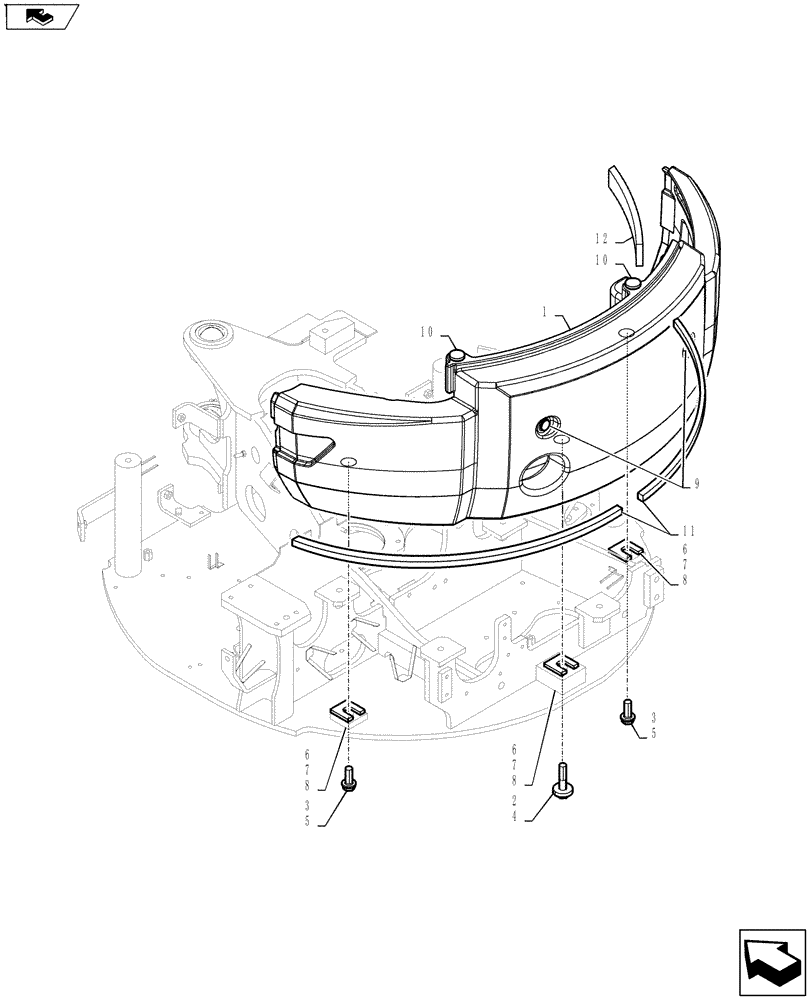 Схема запчастей Case CX27B ASN - (37.140.01) - COUNTERWEIGHT INSTALL (37) - HITCHES, DRAWBARS & IMPLEMENT COUPLINGS