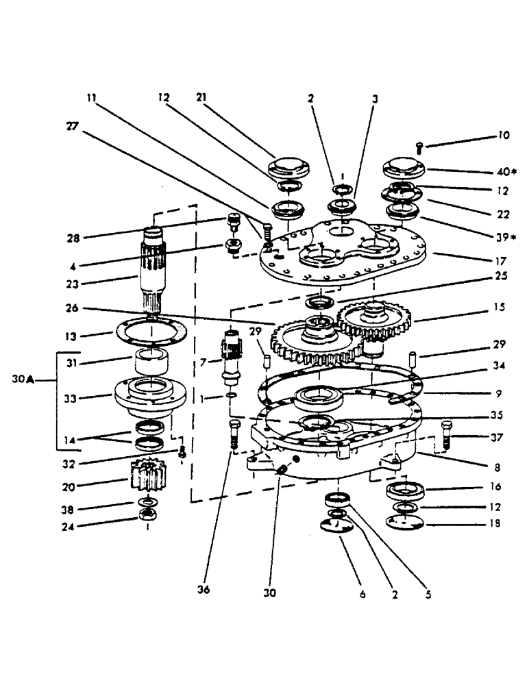 Схема запчастей Case 40YC - (D13) - SWING REDUCER (05) - UPPERSTRUCTURE CHASSIS