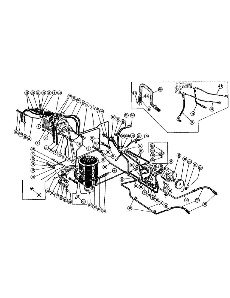 Схема запчастей Case 800 - (114) - BASIC TRACTOR HYDRAULICS, BRAKE HYDRAULIC SYSTEM (07) - HYDRAULIC SYSTEM