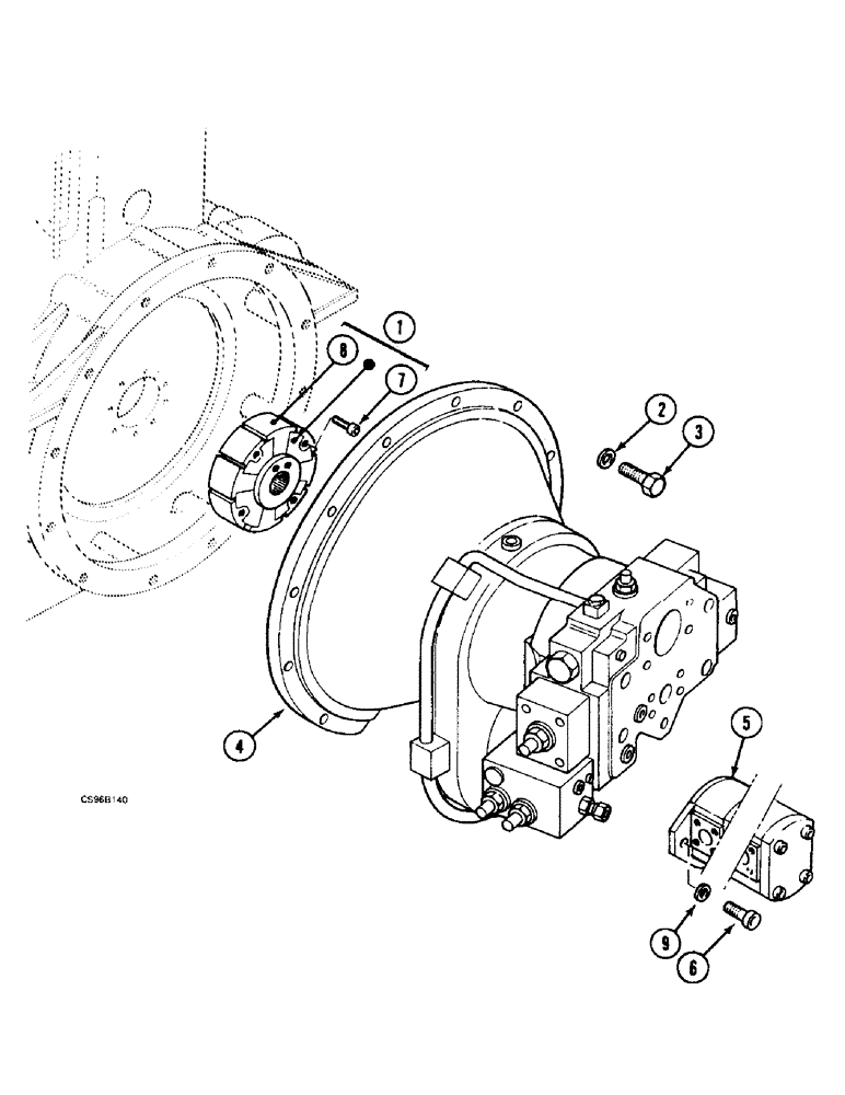 Схема запчастей Case 688BCK - (8B-02) - PUMP COUPLING, 688B CK (120301-) (07) - HYDRAULIC SYSTEM