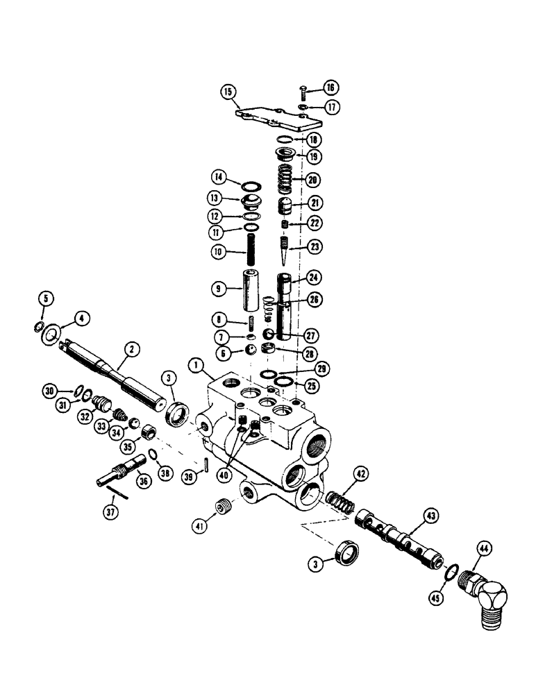 Схема запчастей Case 530CK - (126) - PARTS FOR A35685 CONTROL VALVE (35) - HYDRAULIC SYSTEMS