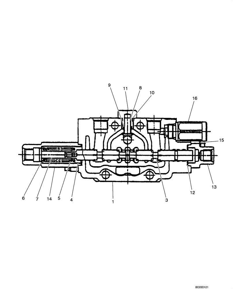 Схема запчастей Case CX31 - (08-50[00]) - VALVE ASSY - BOOM SWING (08) - HYDRAULICS