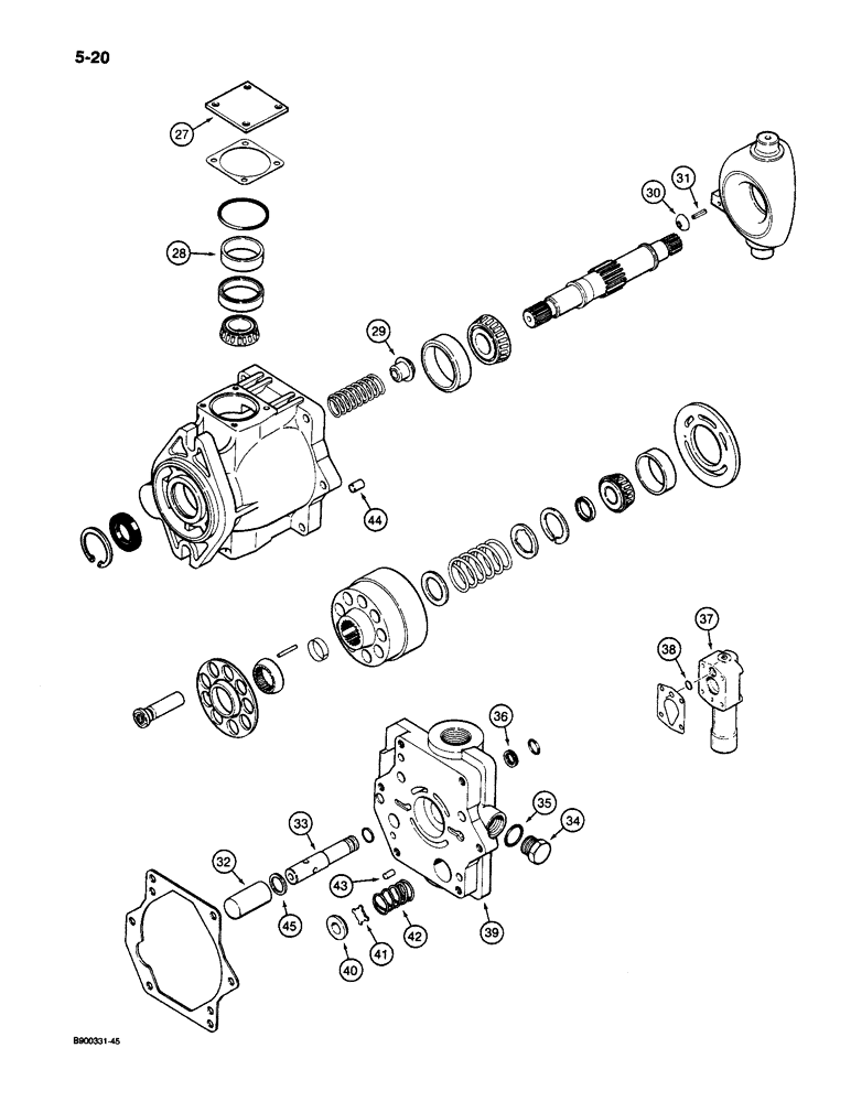 Схема запчастей Case 1085C - (5-20) - STEERING AND CONTROL PUMP (05) - STEERING