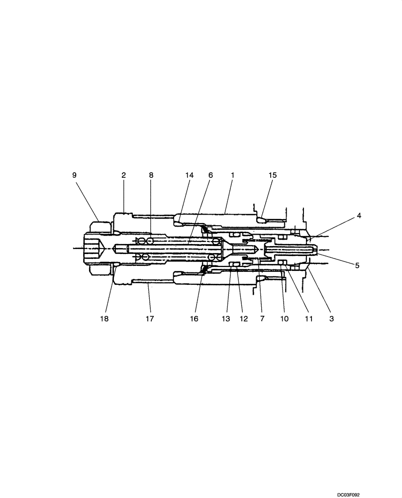 Схема запчастей Case CX14 - (08-33[00]) - VALVE ASSY - RELIEF (08) - HYDRAULICS