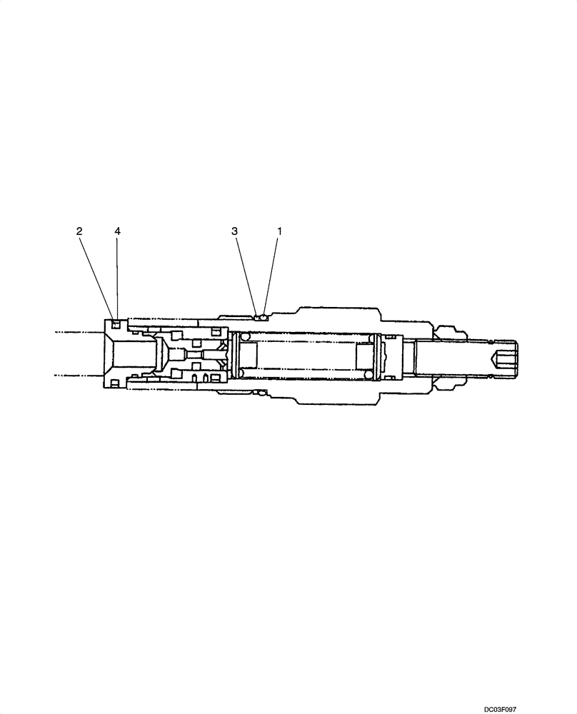 Схема запчастей Case CX14 - (08-42[00]) - VALVE ASSY - PRESSURE RELIEF (08) - HYDRAULICS