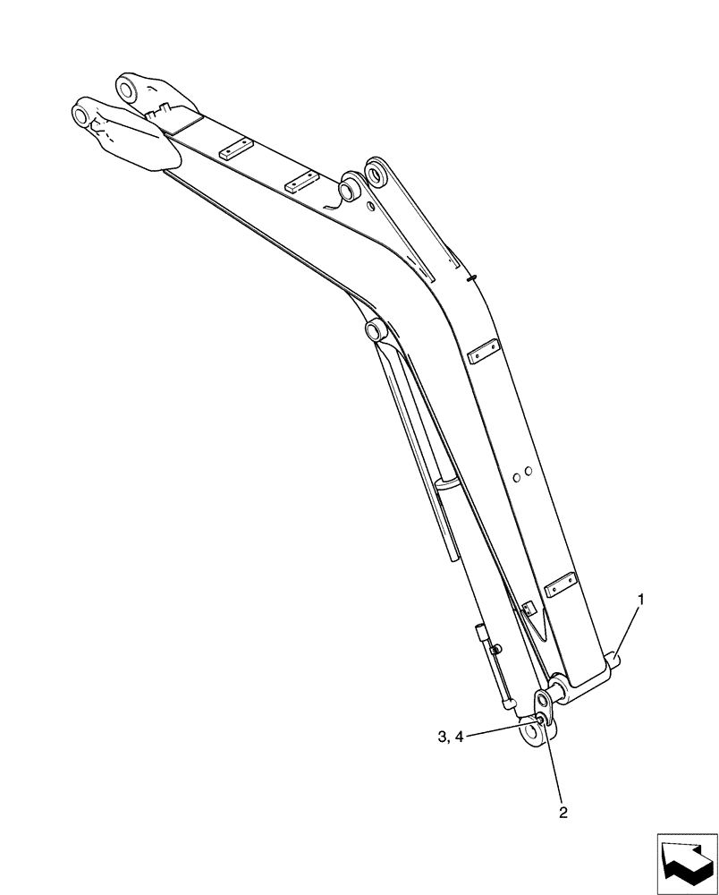 Схема запчастей Case CX31B - (03-003[00]) - BOOM INSTAL (84) - BOOMS, DIPPERS & BUCKETS