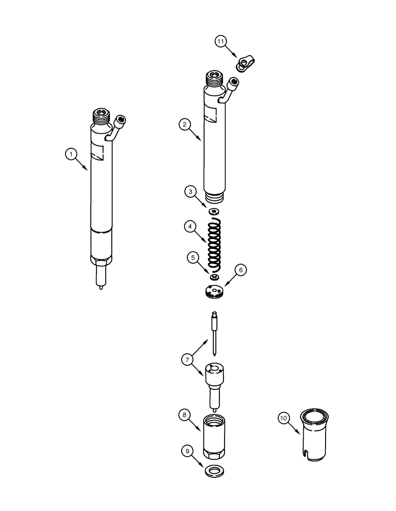 Схема запчастей Case 885 - (03-18[01]) - INJECTOR NOZZLE (03) - FUEL SYSTEM