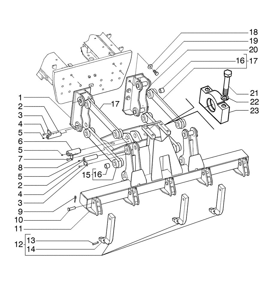 Схема запчастей Case 845B - (09-24[02]) - RIPPER TOOL BAR AND LINKAGE - LIGHT (09) - CHASSIS/ATTACHMENTS