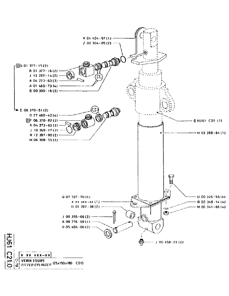 Схема запчастей Case RC200 - (067) - FITTED CYLINDER 