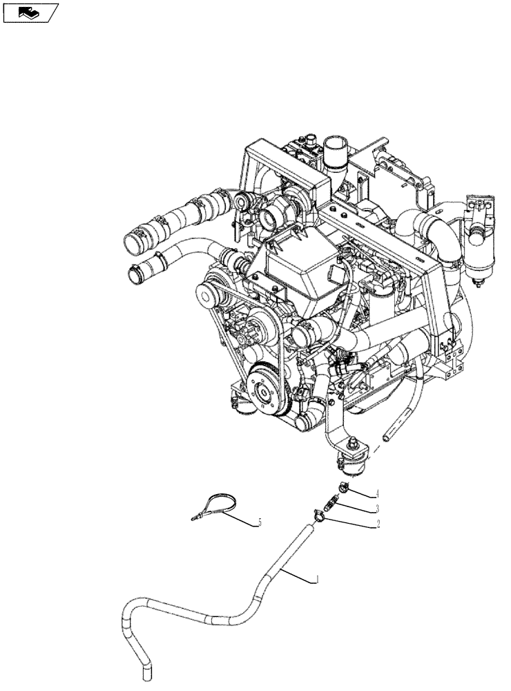 Схема запчастей Case PT240 - (10.101.01) - ENGINE BREATHER (GROUP 107) (ND147082) (10) - ENGINE