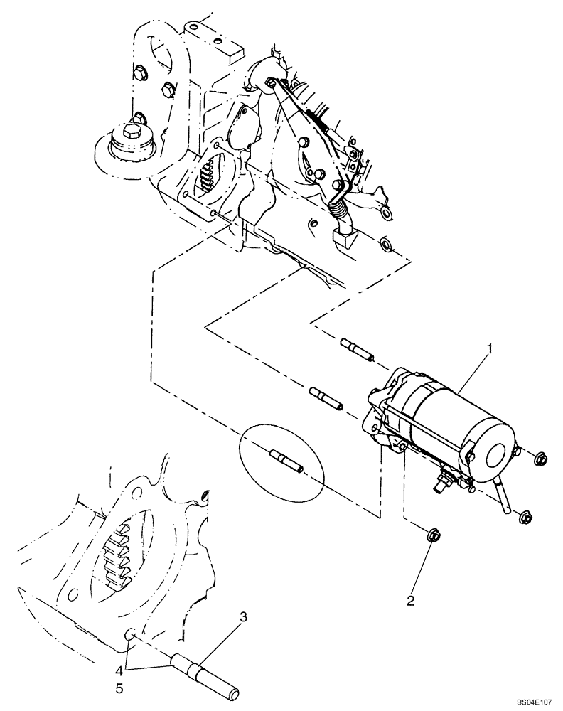 Схема запчастей Case 721D - (04-02A) - STARTER - DENSO (04) - ELECTRICAL SYSTEMS