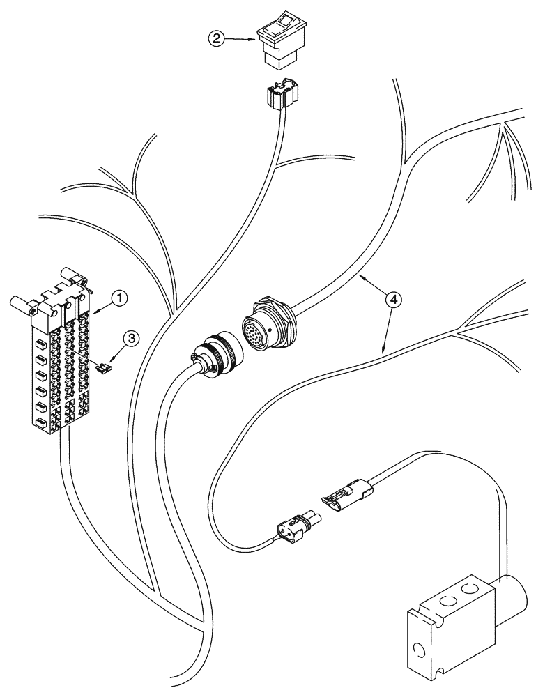 Схема запчастей Case 621C - (04-012) - HARNESS COUPLER, NORTH AMERICA ONLY (04) - ELECTRICAL SYSTEMS