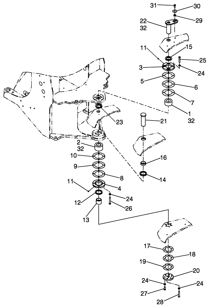 Схема запчастей Case 821E - (09-14) - FRAME, REAR - PIVOT (09) - CHASSIS