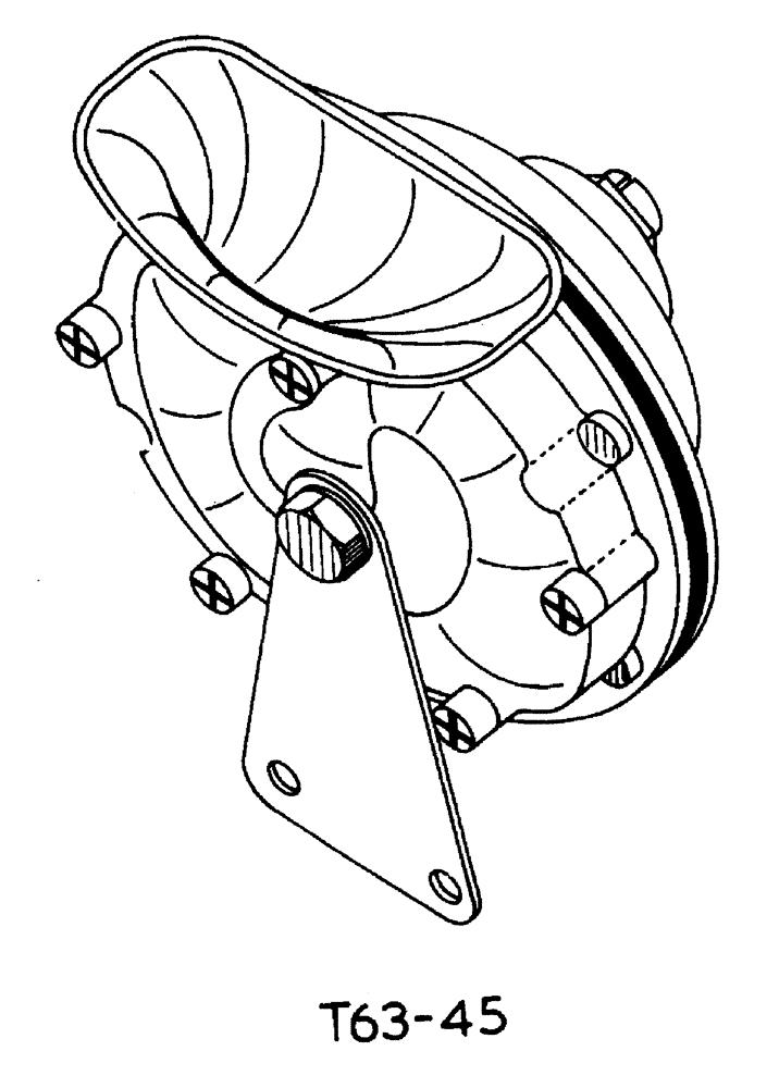 Схема запчастей Case 500 - (08-028) - ELECTRIC HORN No Description