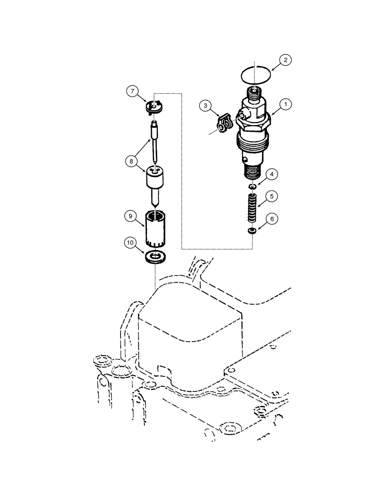 Схема запчастей Case 845 - (03-22[01]) - INJECTOR NOZZLE (03) - FUEL SYSTEM