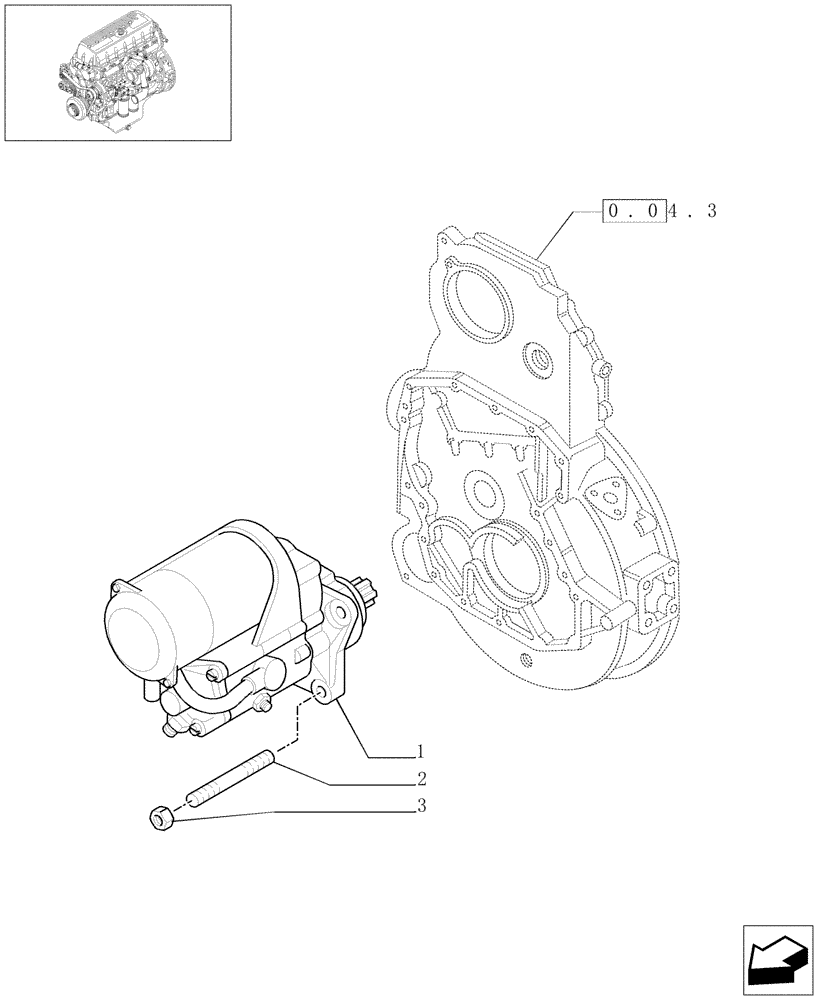 Схема запчастей Case F3AE0684D B005 - (0.36.0[01]) - STARTER MOTOR (99488641) 