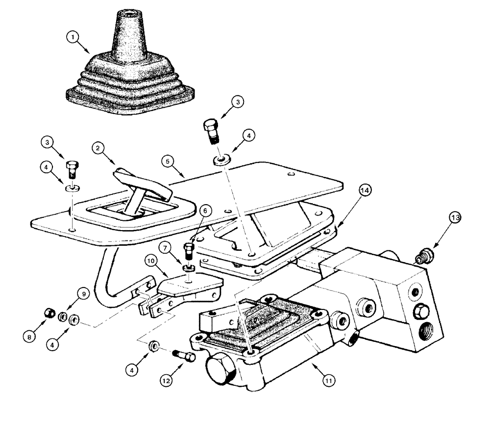 Схема запчастей Case 865 DHP - (7-010) - BRAKE PEDAL (07) - BRAKES