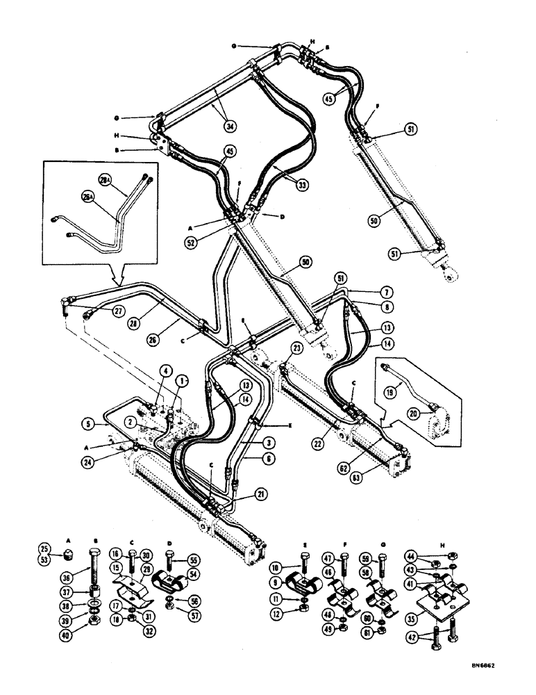 Схема запчастей Case 1000 - (210) - REAR HINGE LOADER HYDRAULICS (07) - HYDRAULIC SYSTEM