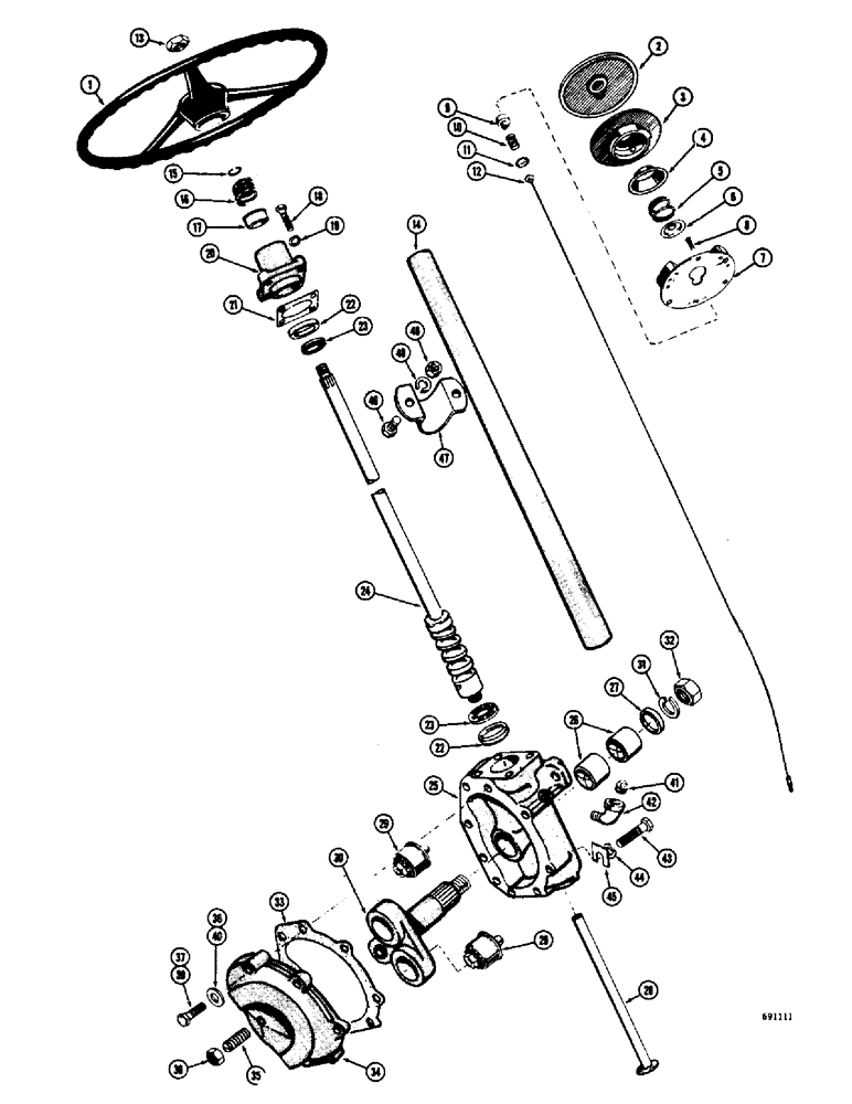 Схема запчастей Case W8C - (098) - STEERING GEAR (05) - STEERING