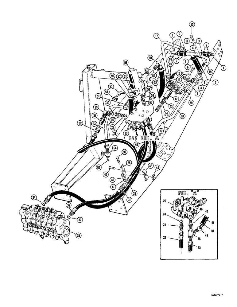 Схема запчастей Case 33S - (254) - SPECIAL BACKHOE PRIMARY HYDRAULICS, 32 LOADER SERIAL NO.4110090 AND AFTER 