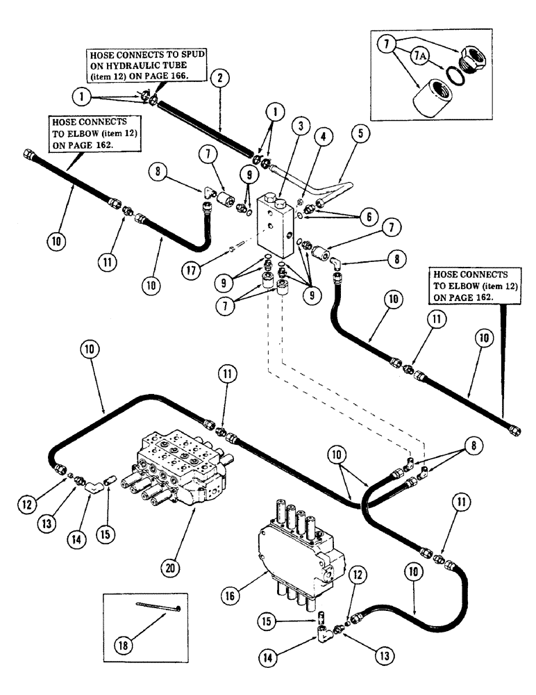 Схема запчастей Case 50 - (146) - MAIN CONTROL VALVE POWER SENSING TUBING (USED ON UNITS W/ SN. 6279926-6280344) (SN. 6279926 & AFTER) (35) - HYDRAULIC SYSTEMS