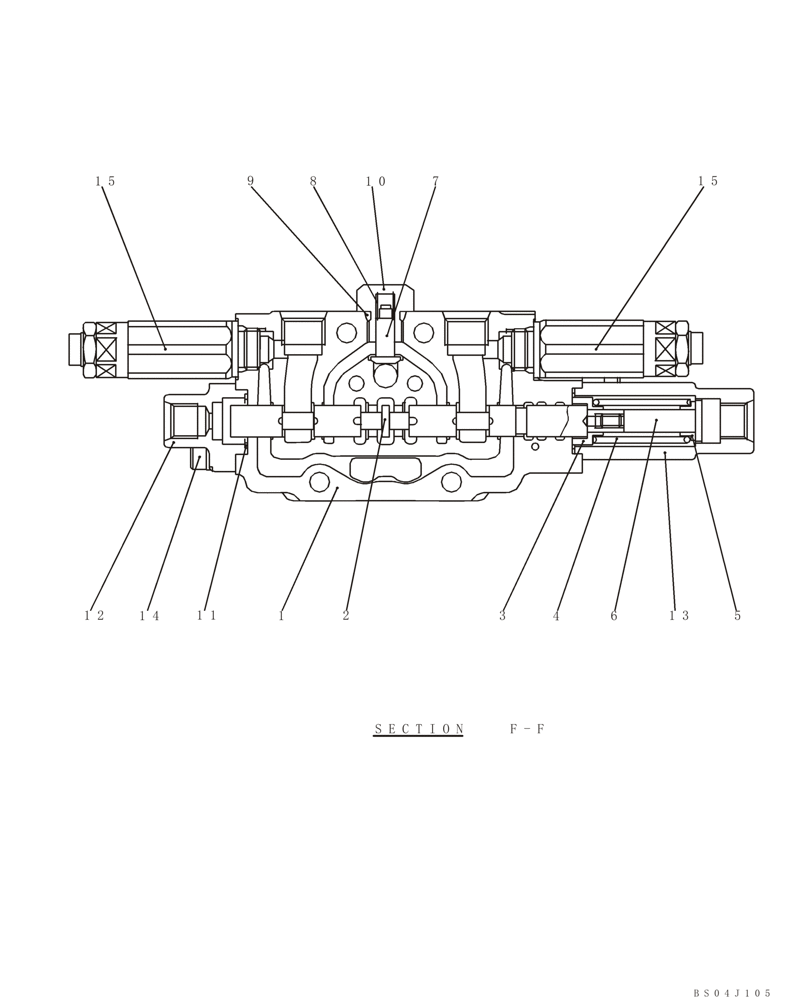 Схема запчастей Case CX36B - (HC006-01[1]) - HYDRAULIC CONTROL VALVE - COMPONENTS (SERVICE) (35) - HYDRAULIC SYSTEMS