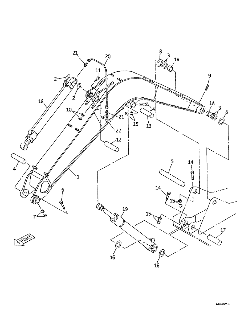 Схема запчастей Case 9007B - (9-68) - LUBRICATION CIRCUIT - BOOM, LUBRICATION CIRCUIT, DIPPER CYLINDER (09) - CHASSIS