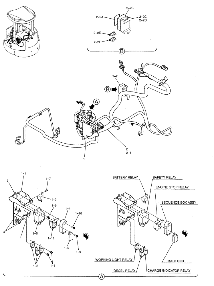 Схема запчастей Case CX27B PV13 - (01-080) - RELAY ASSY (05) - SUPERSTRUCTURE