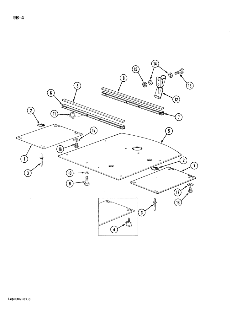 Схема запчастей Case 688 - (9B-04) - ENGINE LOWER ACCESS COVERS (09) - CHASSIS