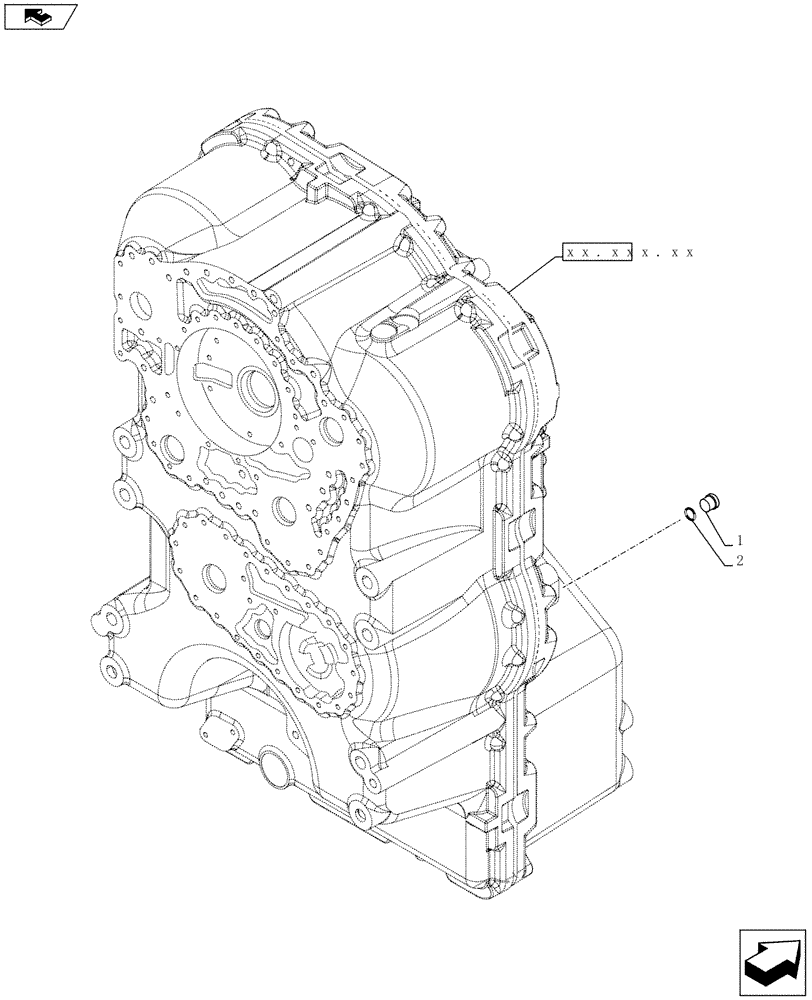 Схема запчастей Case 721F - (55.020.AB[03]) - TRANSMISSION, 5-SPEED, SPEEDOMETER (55) - ELECTRICAL SYSTEMS