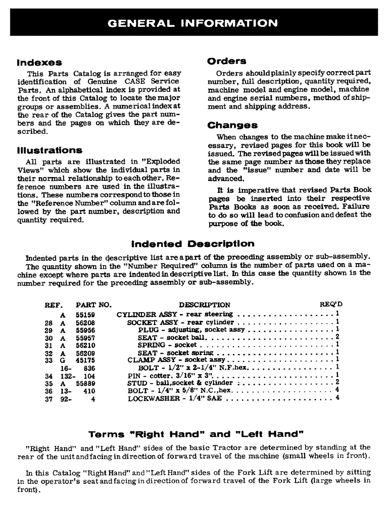 Схема запчастей Case 310B - (02) - GENERAL INFORMATION 