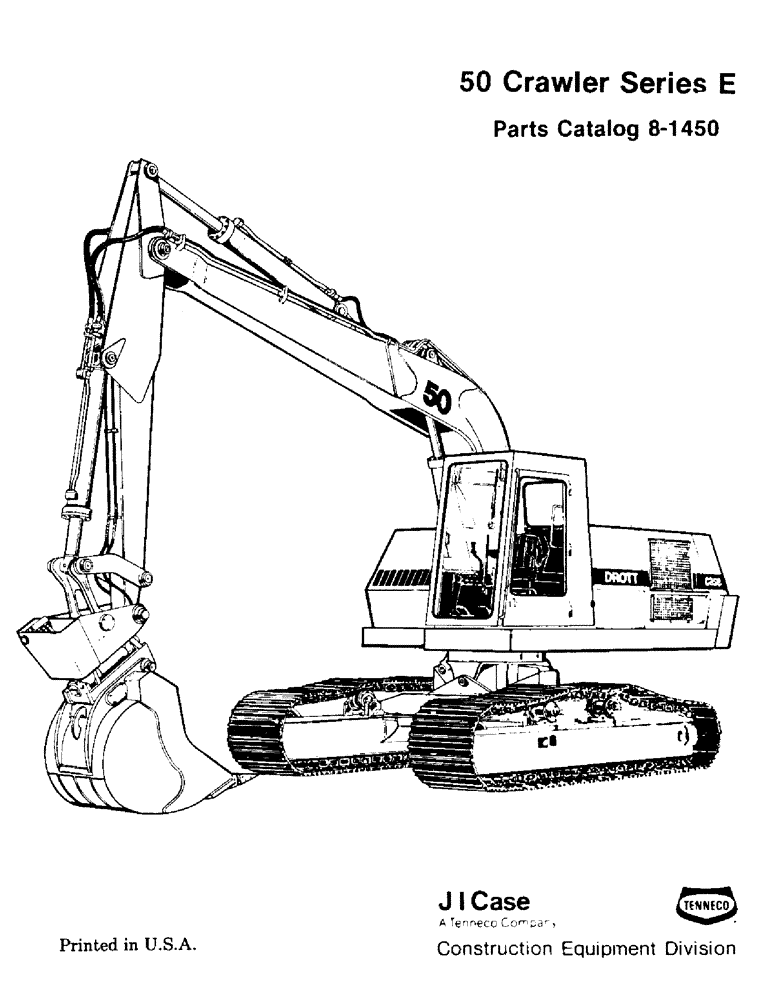 Схема запчастей Case 50 - (1-1) - 50 CRAWLER SERIES E PARTS CATALOG (00) - PICTORIAL INDEX