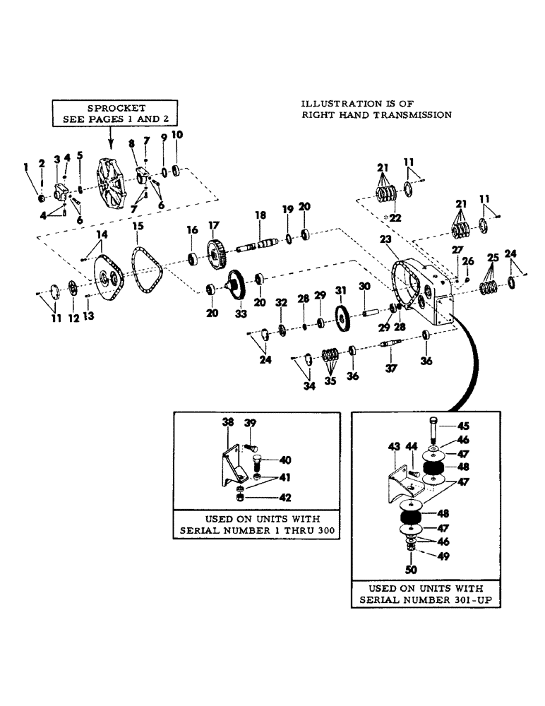 Схема запчастей Case 50 - (B08) - FINAL DRIVE TRANSMISSON, (RATIO 68.08:1) (48) - TRACKS & TRACK SUSPENSION