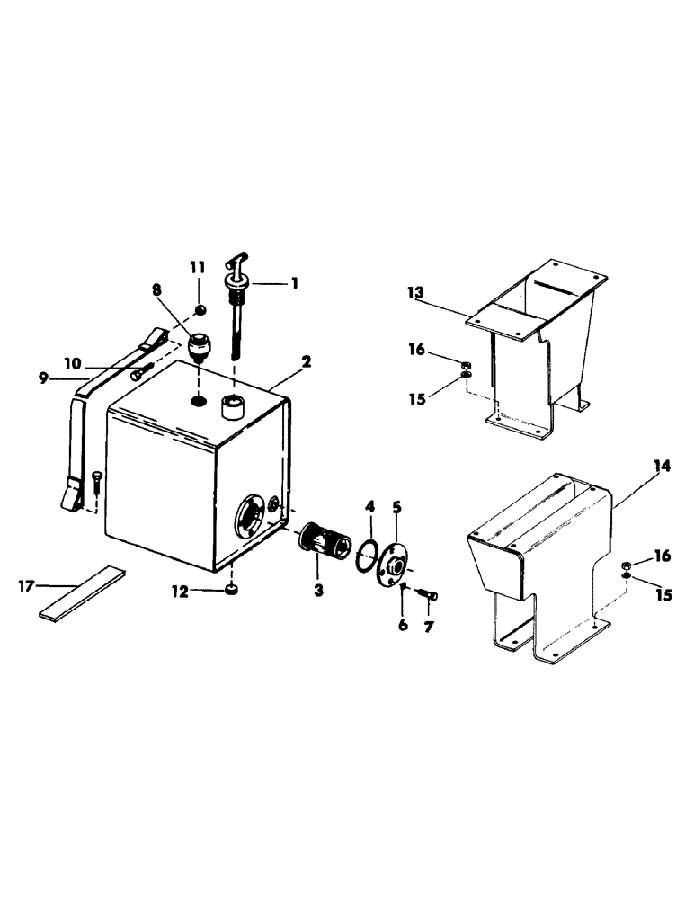 Схема запчастей Case 50 - (119) - HYDRAULIC OIL RESERVOIR AND RELATED PARTS (35) - HYDRAULIC SYSTEMS